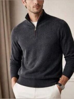 The Cashmere Project Men's Classic Zip-Up Sweater Size XL EUC